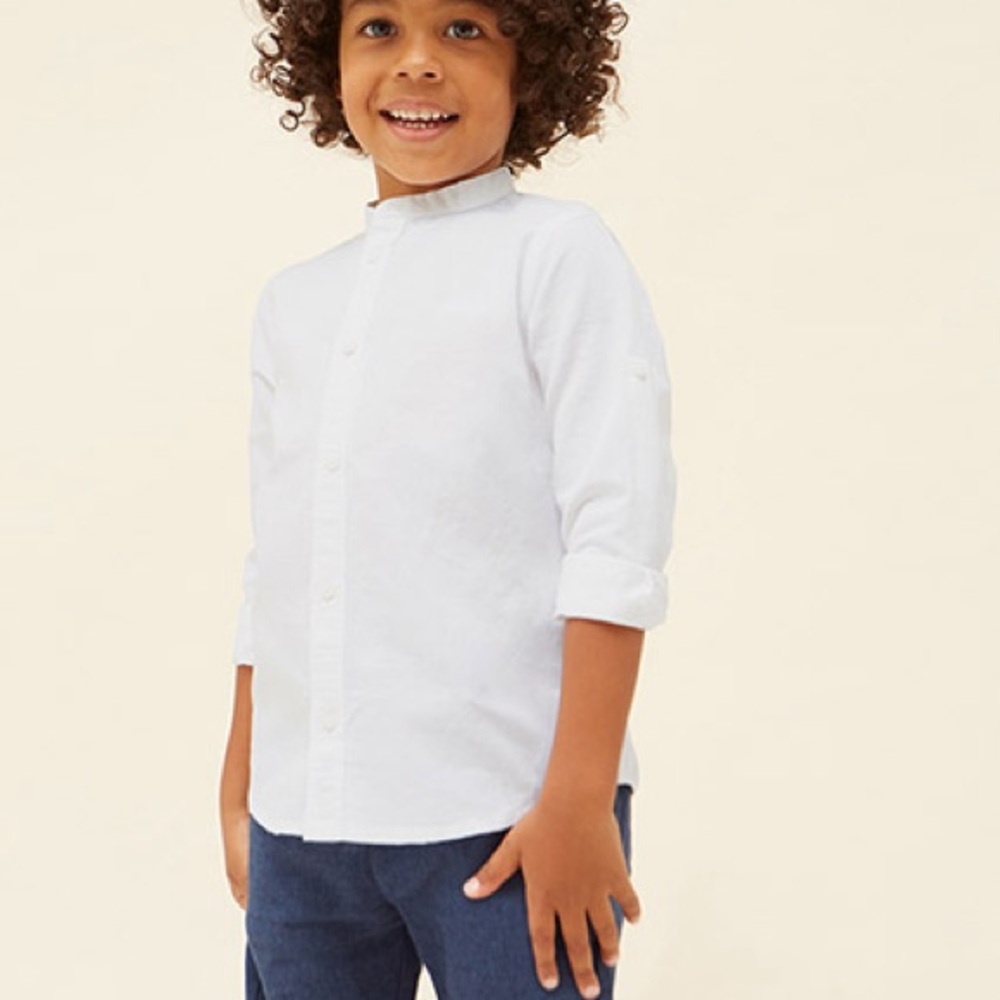 Size 4 Boys Mayoral Classic White Kids Button Down Shirt